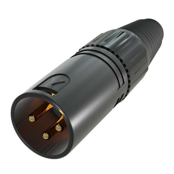 Kordz ONE XLR 3-pin Connector Male BLK 10PK