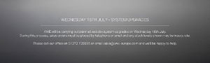 Website Maintenance - System Upgrades