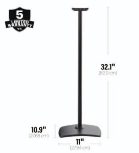 Sanus Wireless Speaker Stand for Sonos Era 300 Black Single