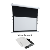 ADEO Rugby Plus, 16:9, Vision Acoustik, Motorised On Wall Projection Screen Tensioned, 50mm Black Border, 3120mm Wide (141")