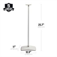 Sanus Height Adjustable Speaker Stand for Sonos Era 300 White Pair