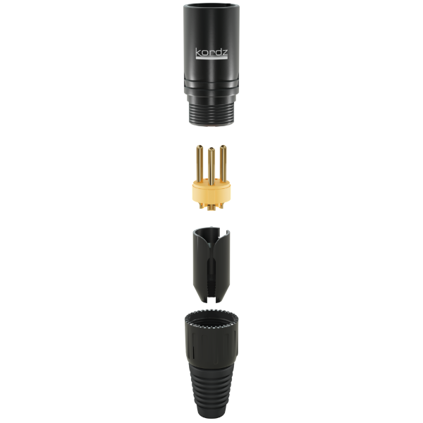 Kordz ONE XLR 3-pin Connector Male BLK 10PK