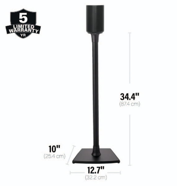 Sanus Wireless Speaker Stand for Sonos Era 100 Black Pair