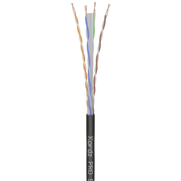 Kordz PRO Slim Cat6 Outdoor Network Cable 305m Black