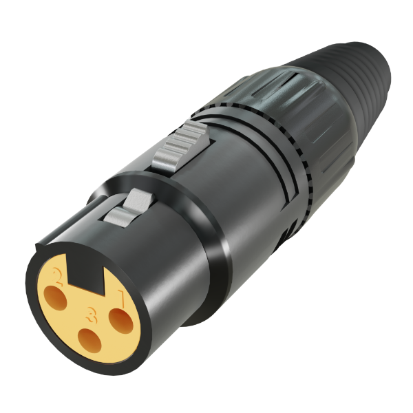 Kordz ONE XLR 3-pin Connector Female BLK 10PK