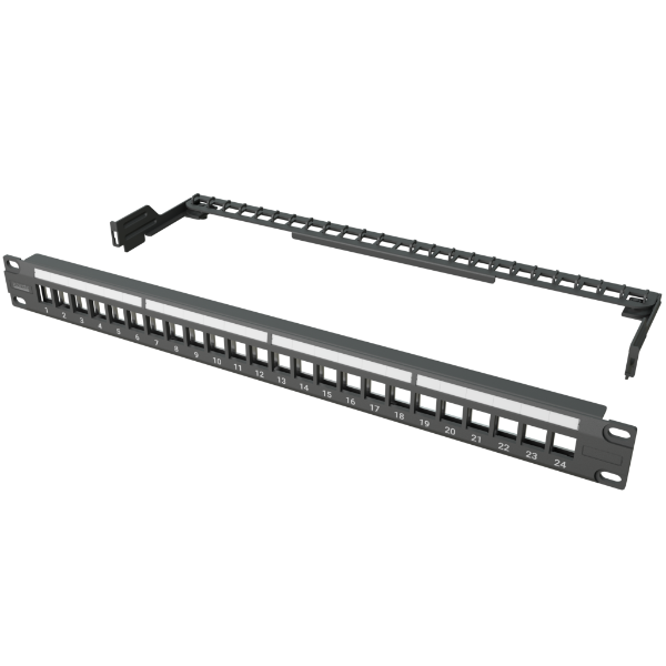 Kordz PRO Modular Keystone Patch Panel Black