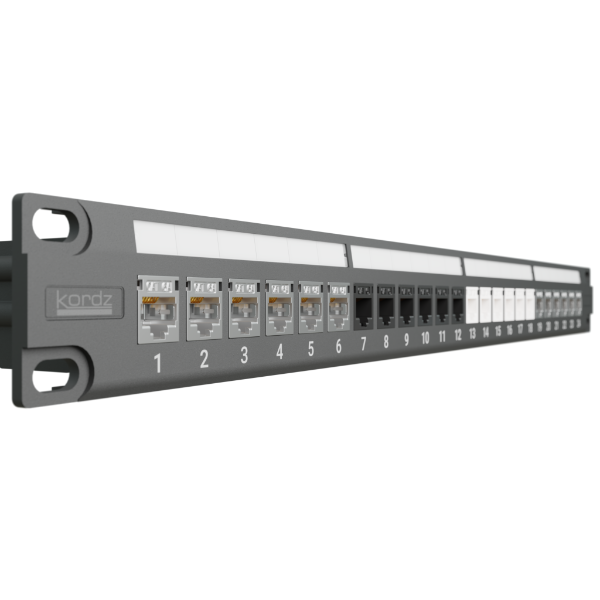 Kordz PRO Modular Keystone Patch Panel Black