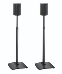 Sanus Height Adjustable Speaker Stand for Sonos Era 100 Black Pair