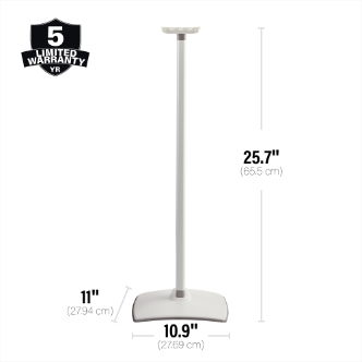 Sanus Height Adjustable Speaker Stand for Sonos Era 300 White Single