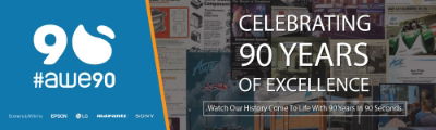 AWE90 Website Launch Banner With Brands
