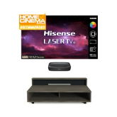 Hisense 120L9 120" Triple Laser TV With Kinetik KLIF-UST1C(GDO) UST Cabinet Centre Only Denver Oak