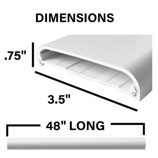 Sanus CCSTVK 2-Piece 48-in x 3.5-in PVC White